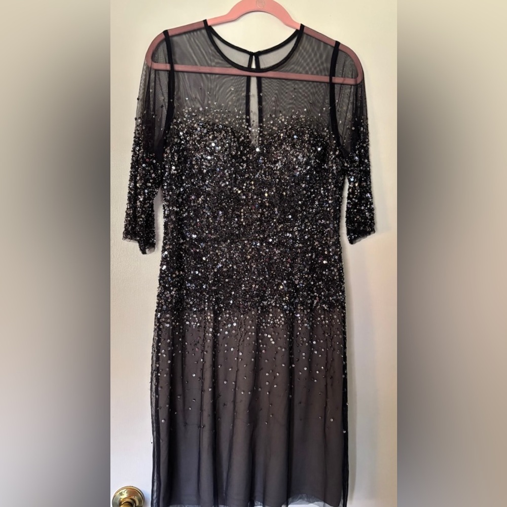 Adrianna Papell Beaded Formal Evening Dress 12